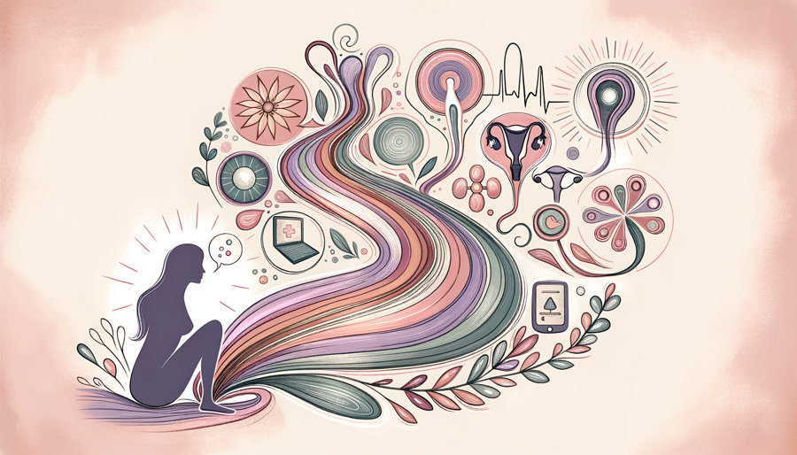 Endometriózis absztrakt ábrázolása